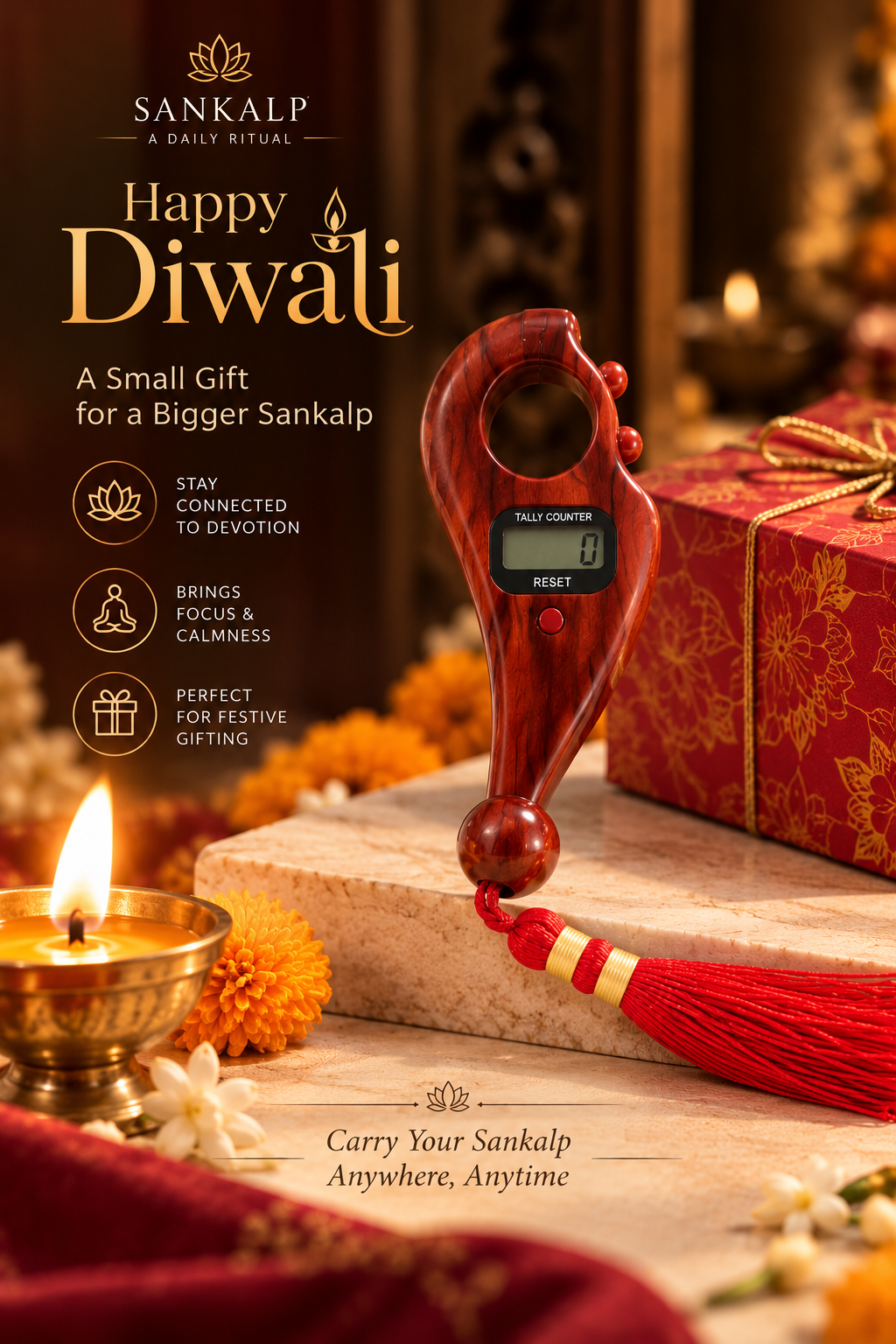 Sankalp Digital Jaap Counter – Your Daily Jaap Companion with tally display