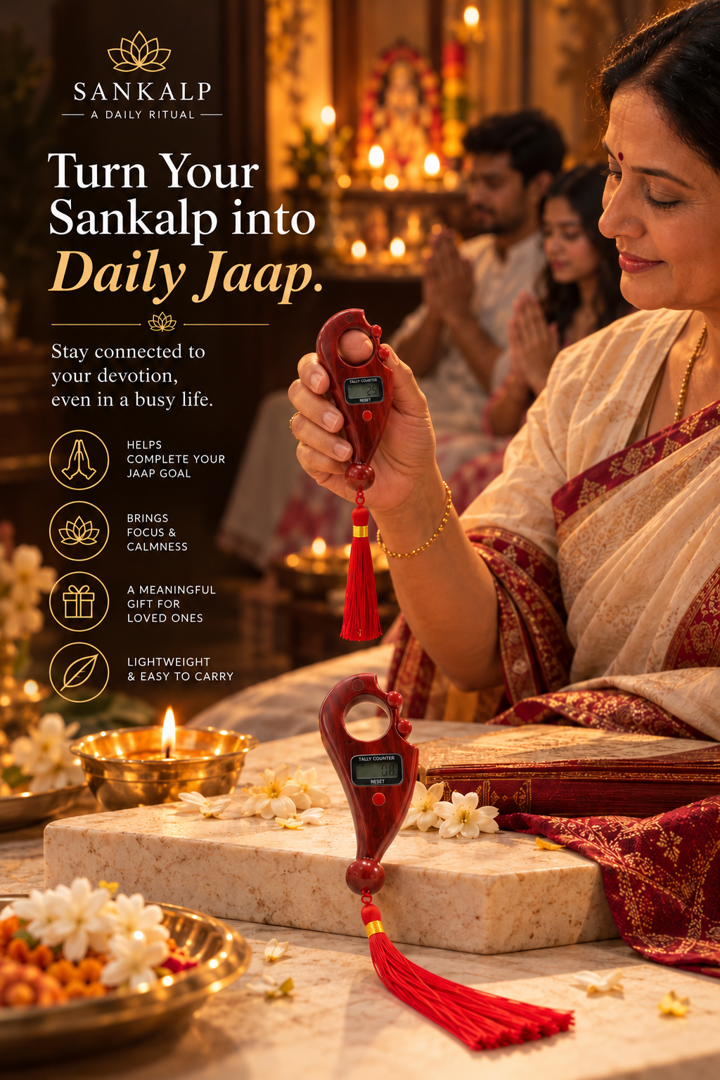 Sankalp Digital Jaap Counter – Your Daily Jaap Companion with tally display